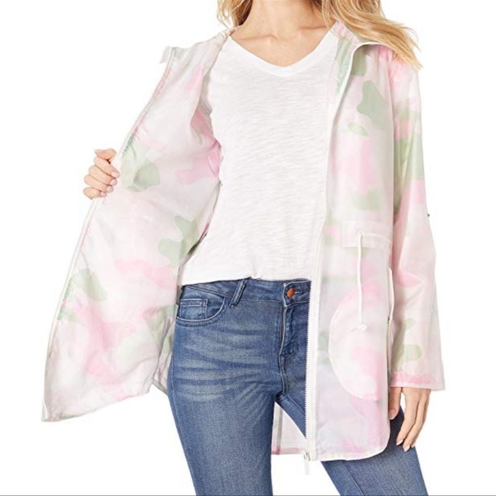 Members Only Clear Camouflage Rain Jacket S